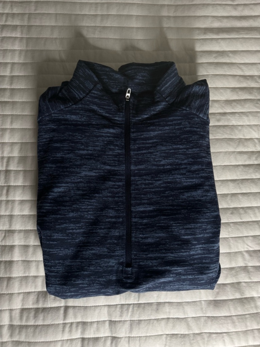 LULULEMON athletica Men's Navy Heather Zip-Up Sweater - Picture 2 of 5